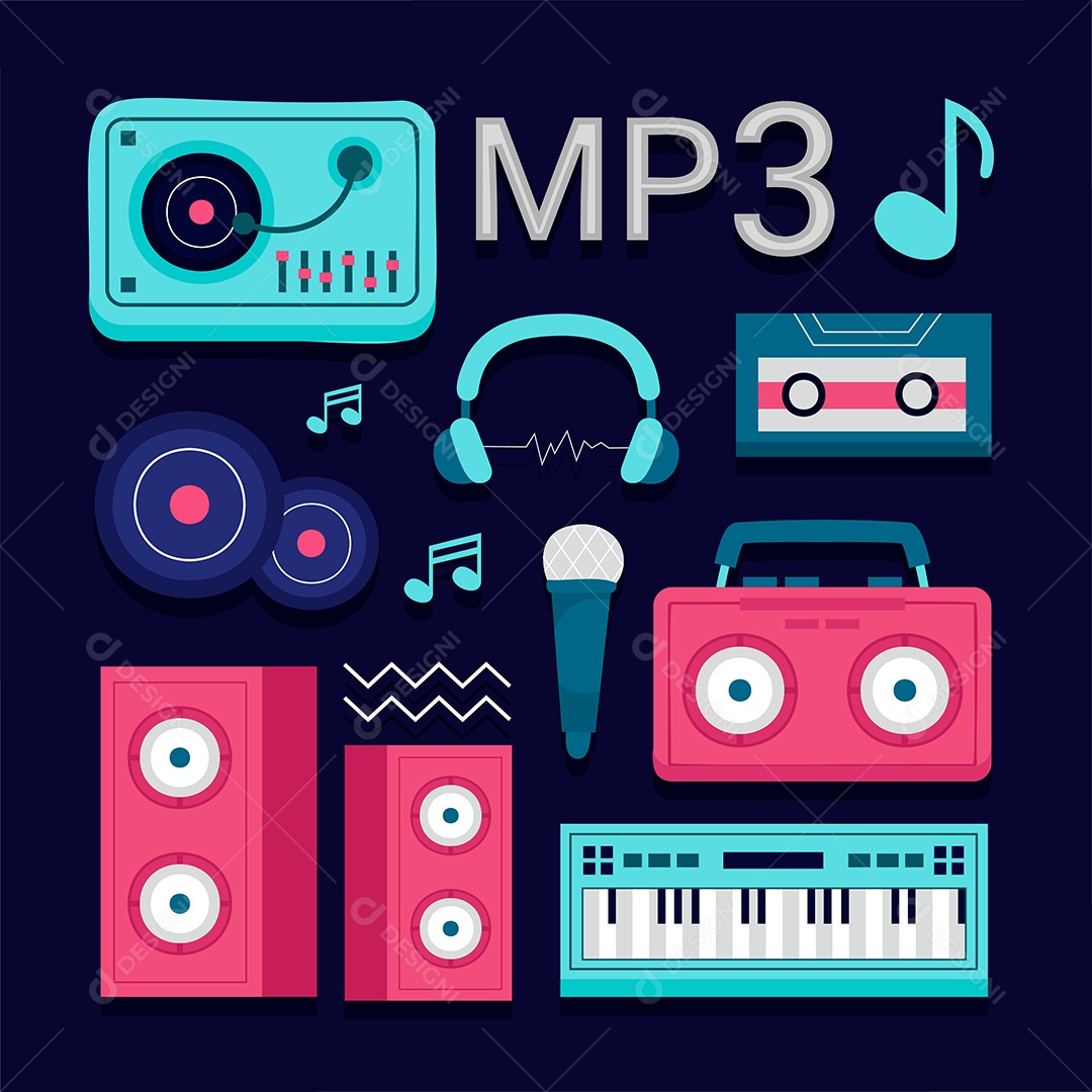 Elementos de Musica Vetor EPS