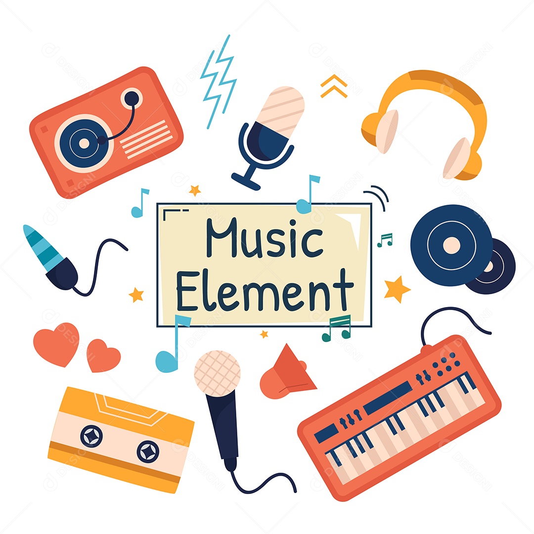 Elementos de Musica Vetor EPS