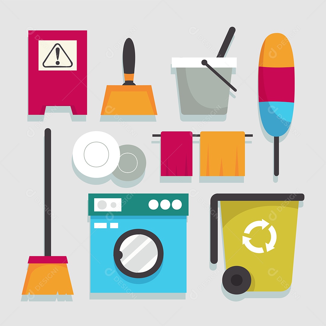 Material de limpeza Ilustração Vetor EPS