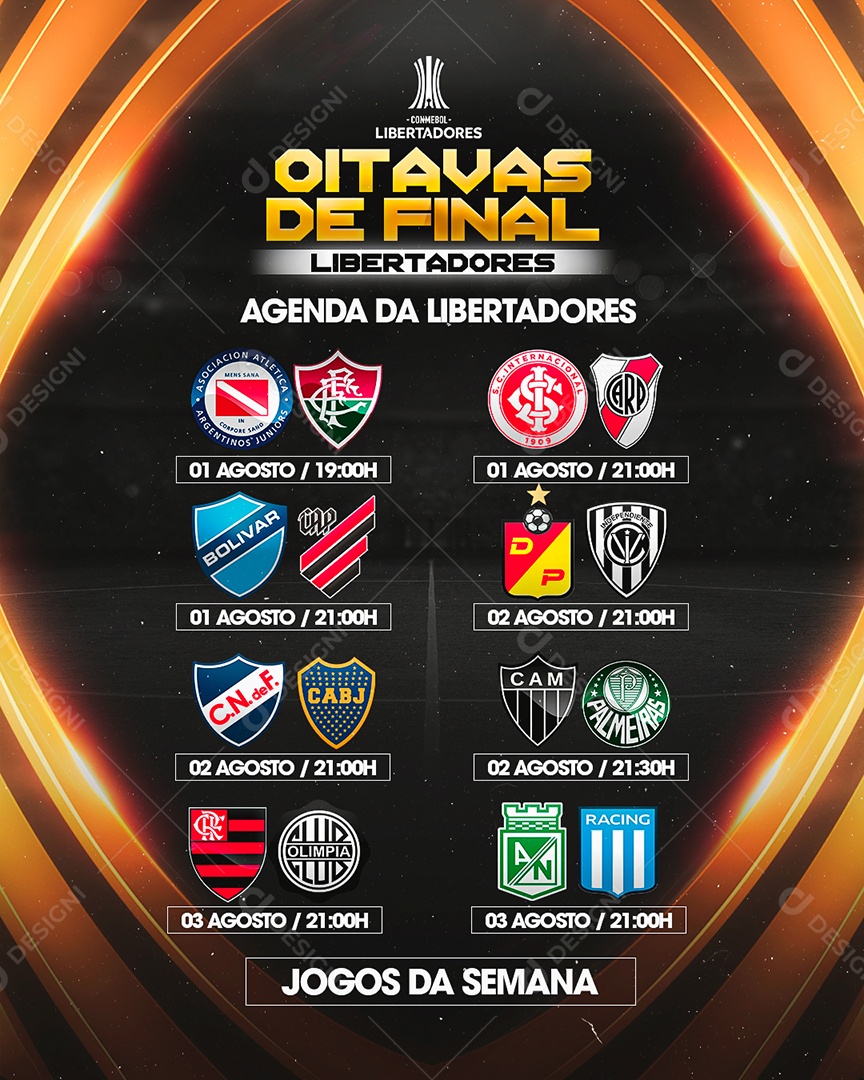 Oitavas de Final Social Media PSD Editável