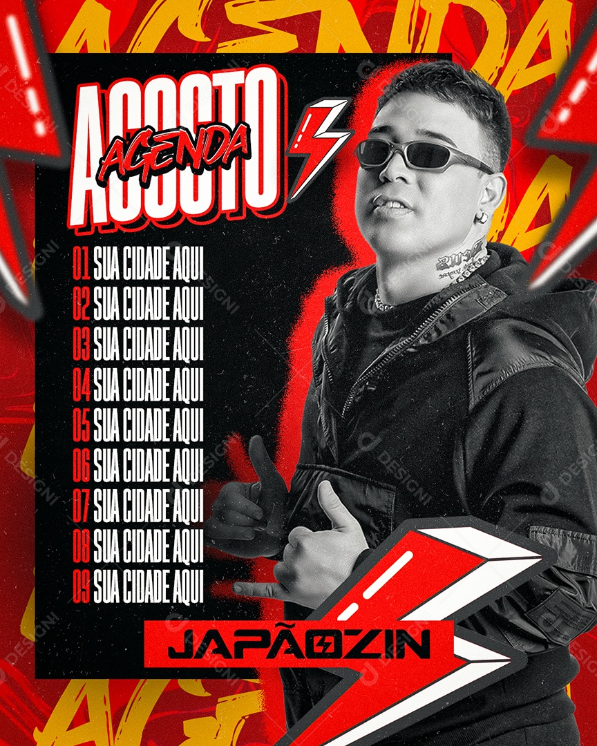 Flyer Agosto Agenda Social Media PSD