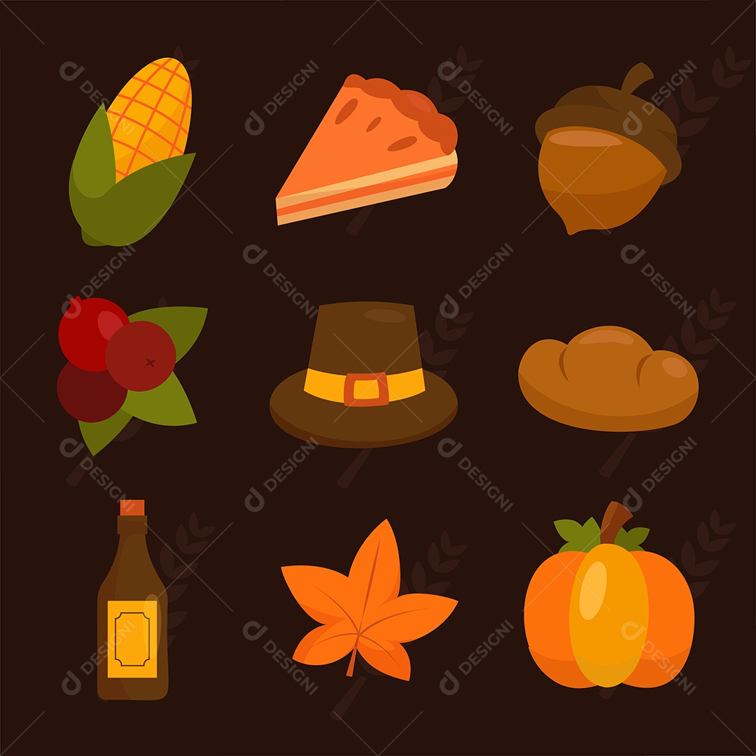 Ilustrações de Outono Vetor EPS