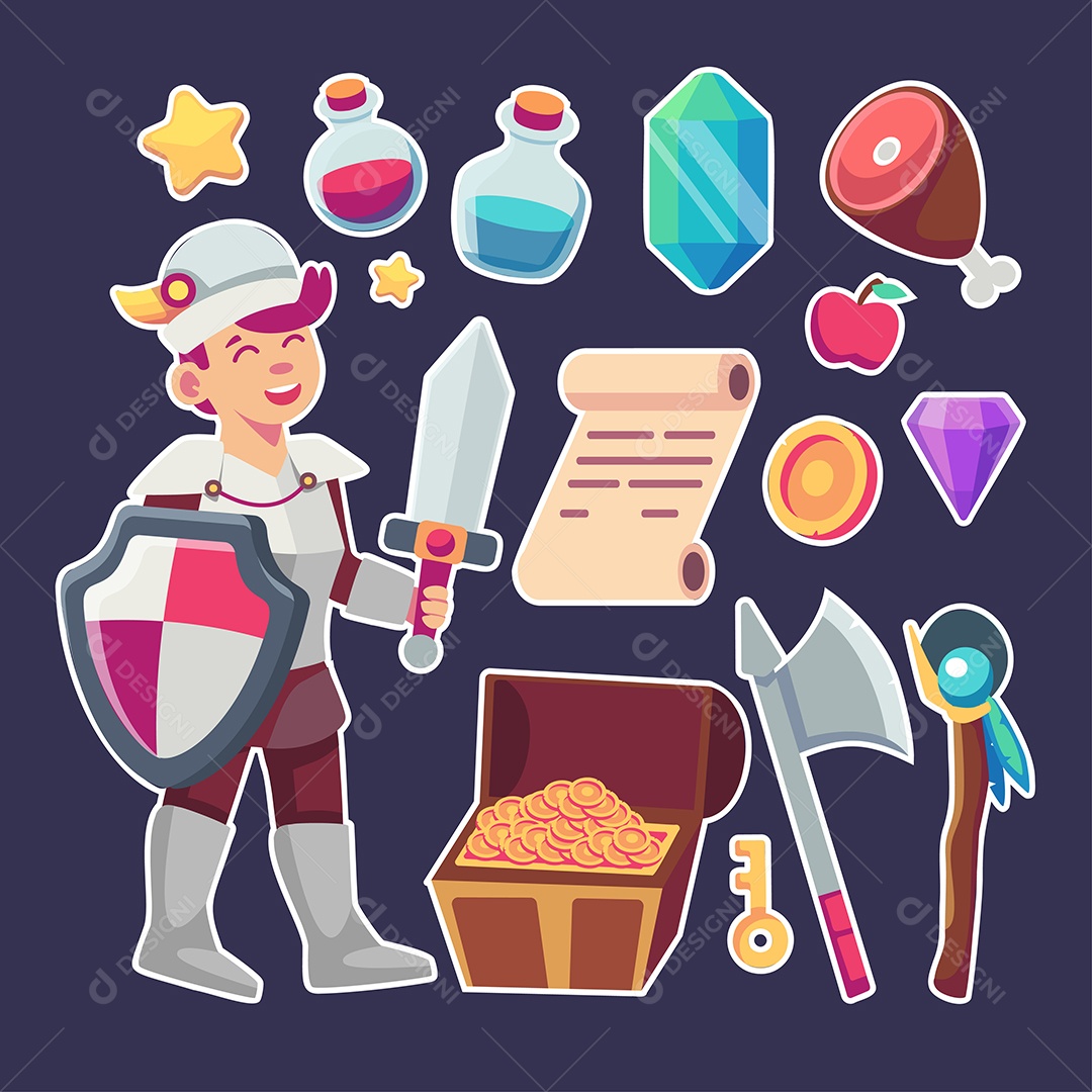 Elementos para Jogos Sustações Vetor EPS