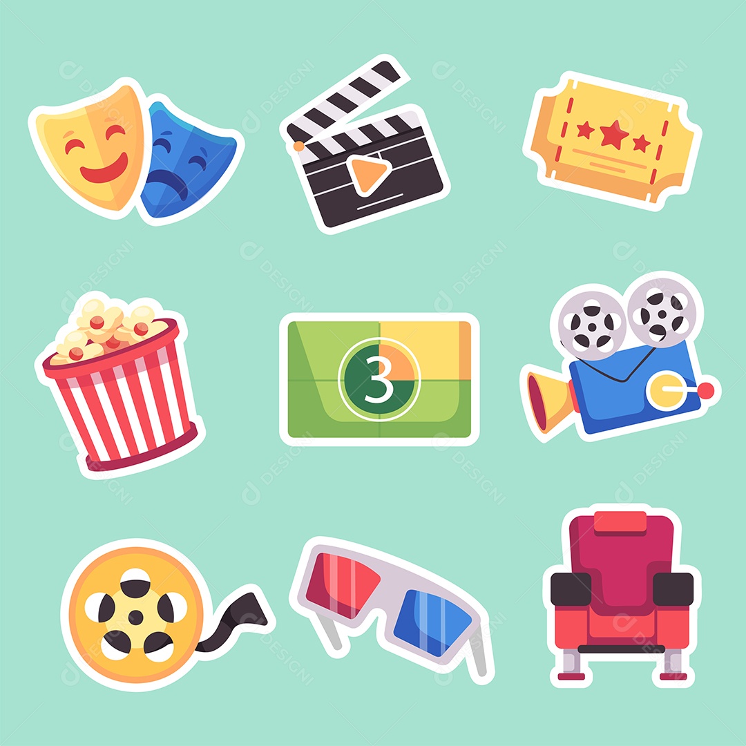 Ilustrações de Cinema Vetor EPS