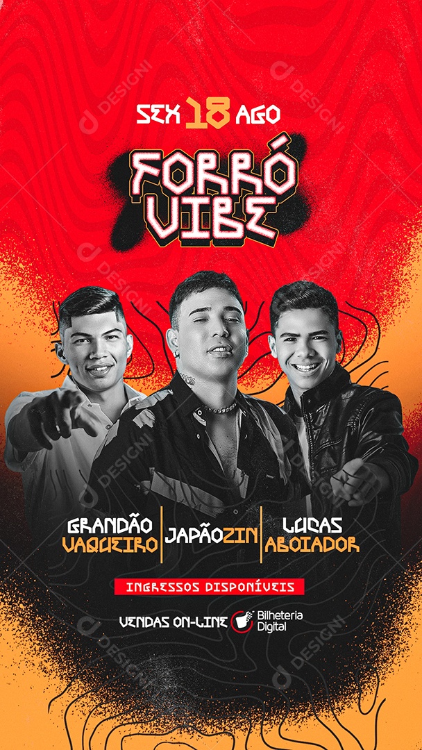 Story Forró Vibe Flyer Social Media PSD Editável