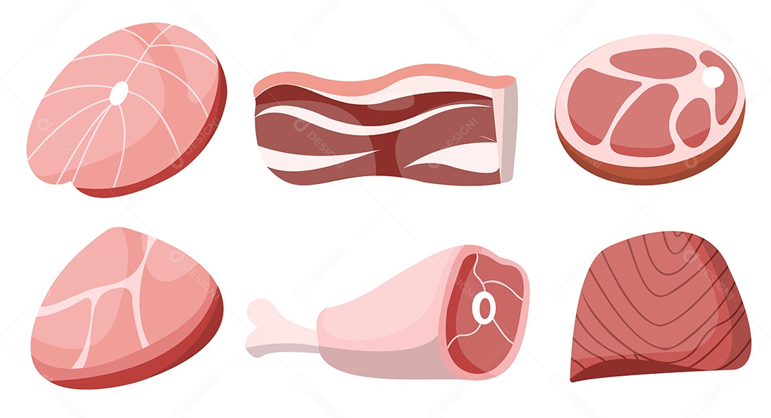 Carne Crua Ilustração Vetor EPS