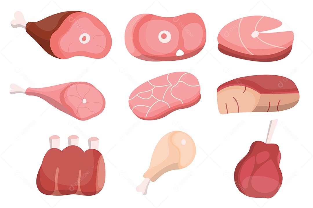 Carne Crua Ilustração Vetor EPS