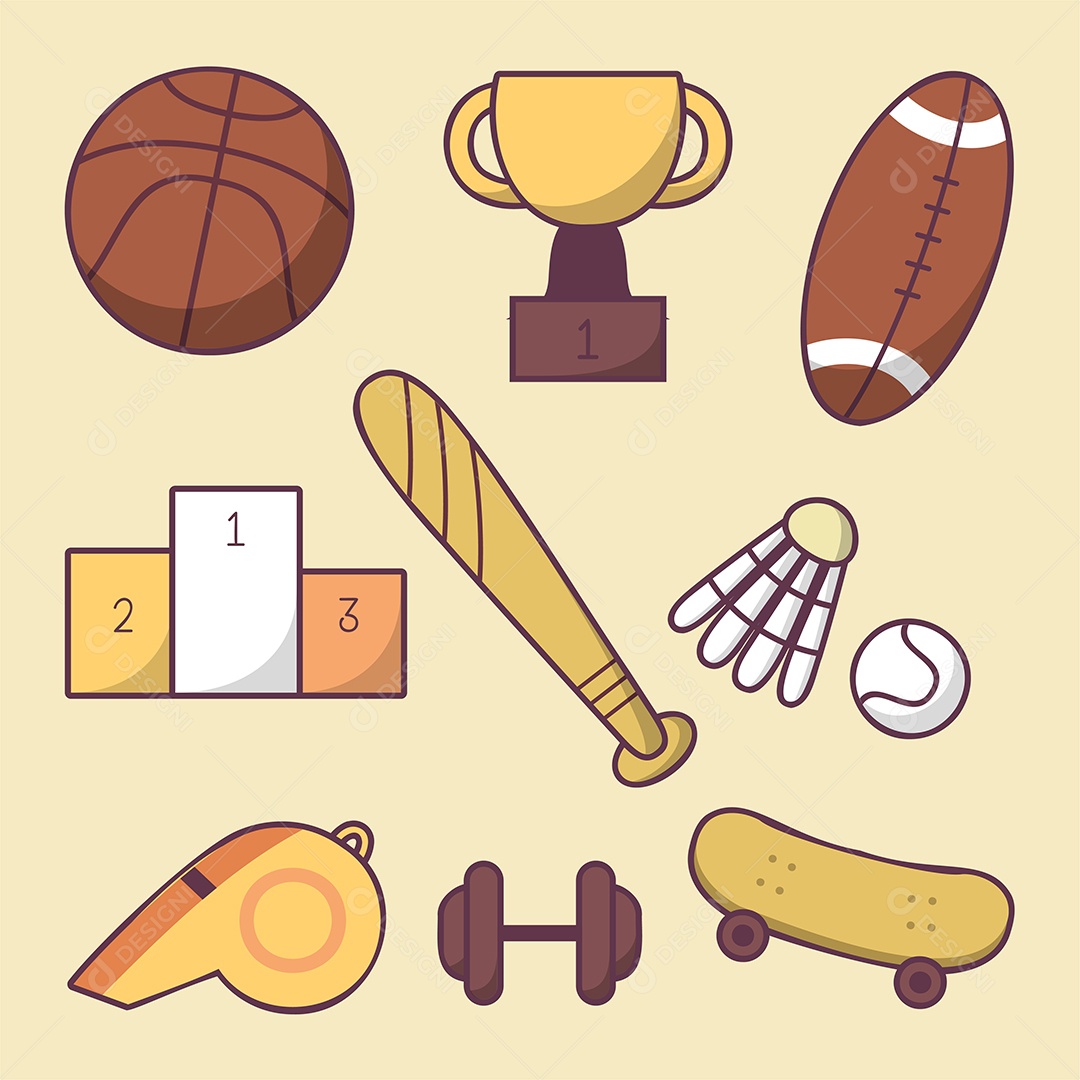 Equipamento Esportivo Vetor EPS