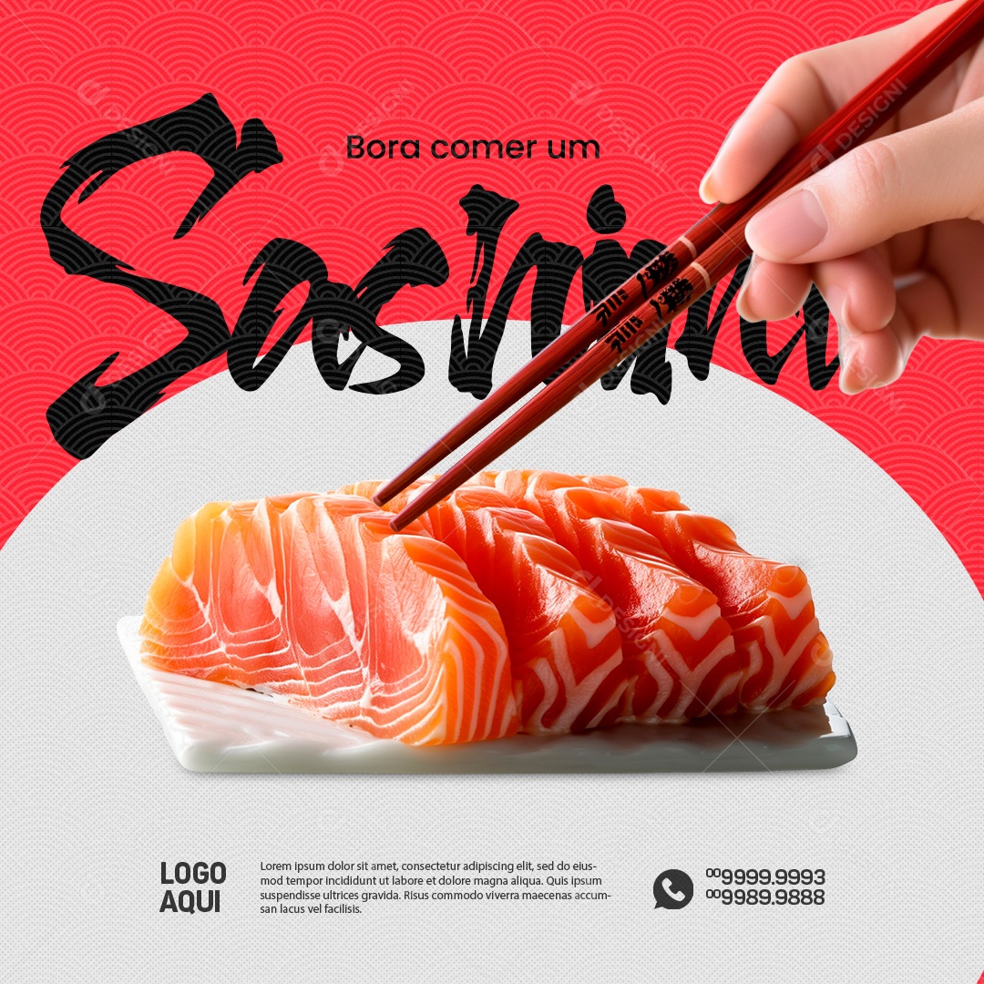 Comida Japonensa Social Media PSD Editável