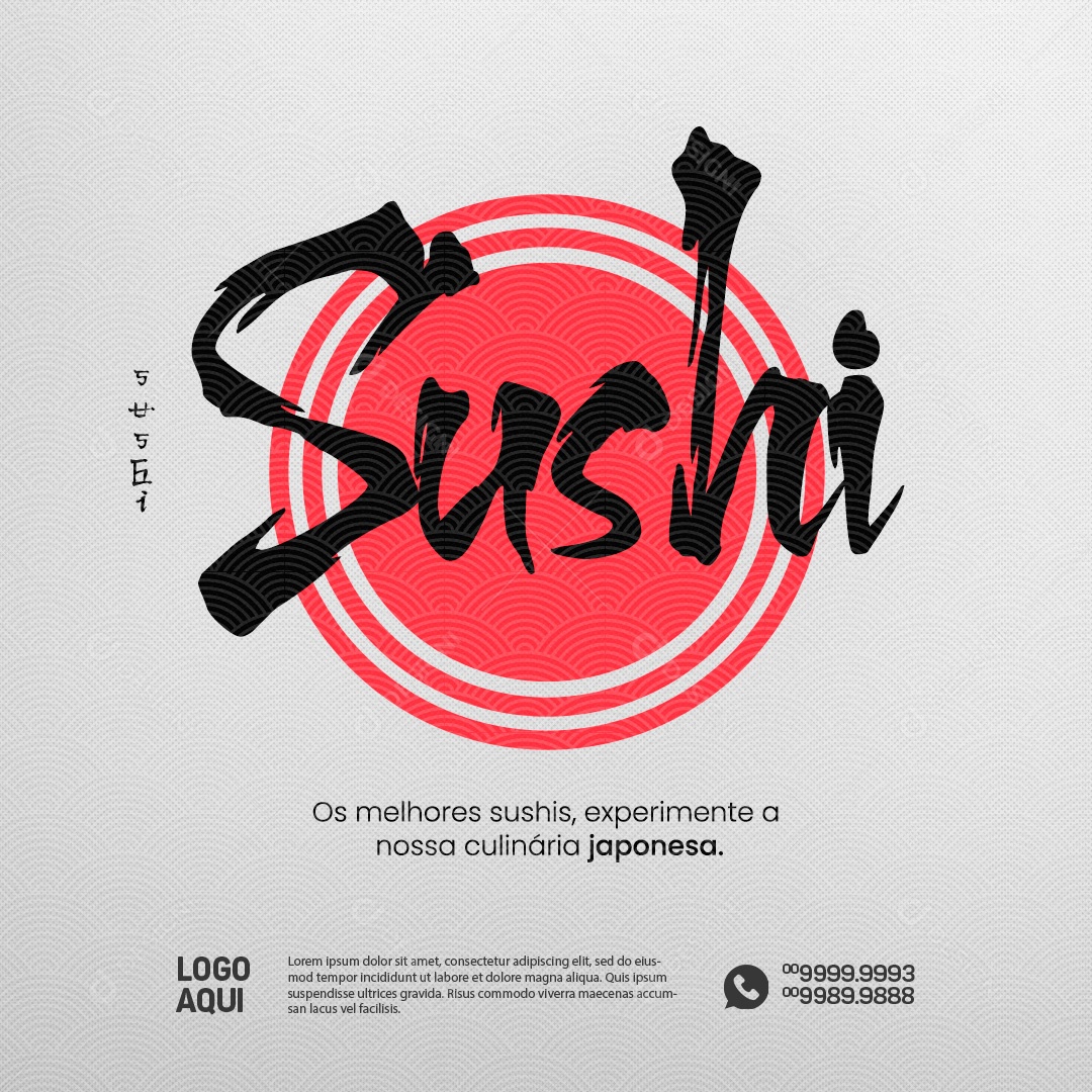 The Best Sushis, Try Our Japanese Cuisine Editable Social Media PSD