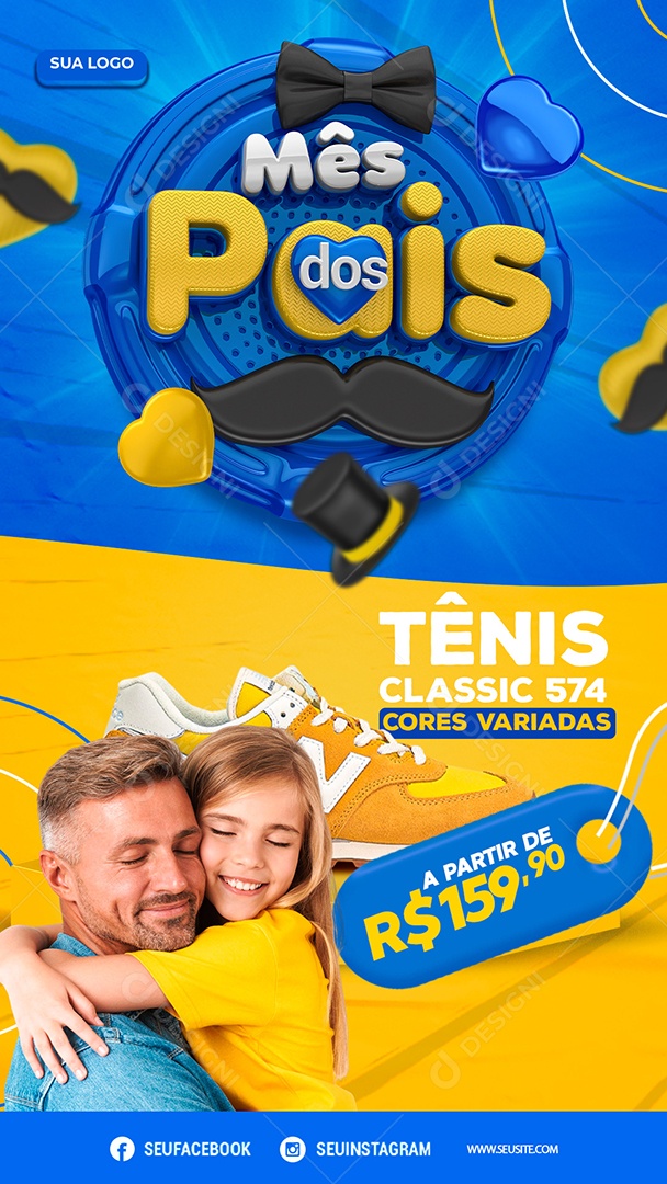Story Mês dos Pais Para Composição PSD