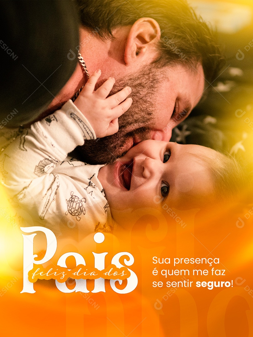 Feliz Dia Dos Pais Se Sentir Seguro Social Media PSD Editável