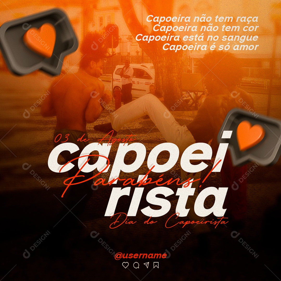 Dia do Capoeirista Social Media PSD Editável
