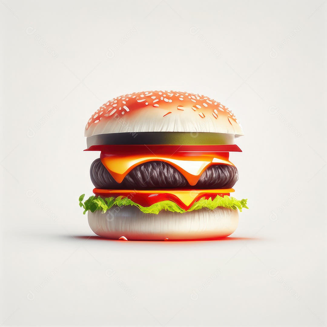 Imagem realista de hambúrguer.
