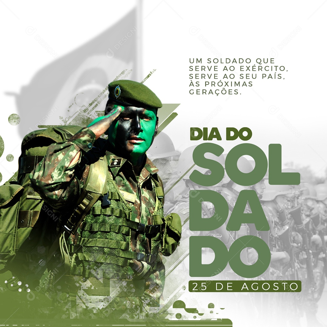 Dia do Soldado Social Media PSD Editável