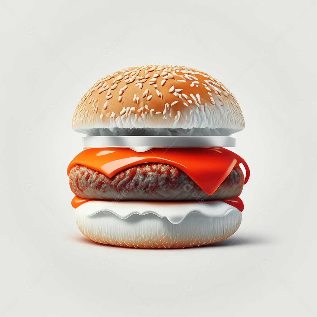 Imagem realista de hambúrguer.
