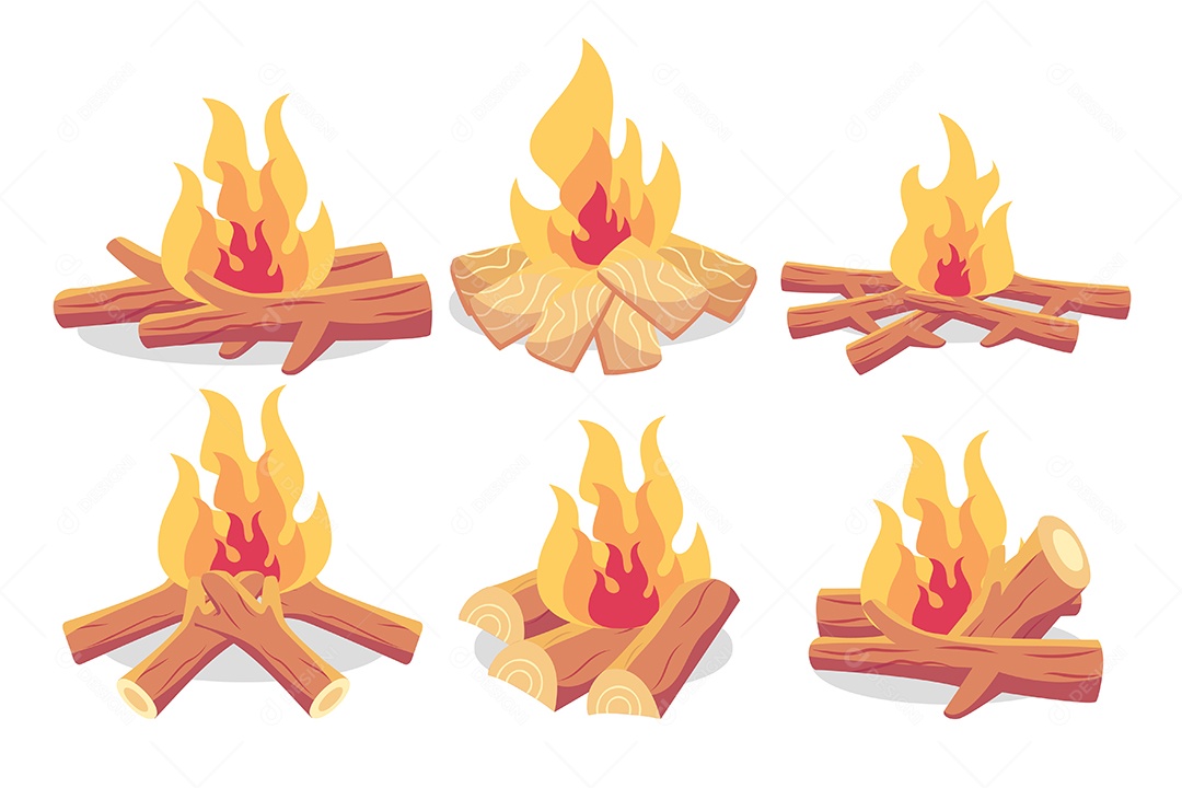 Fogueira Ilustração Vetor EPS