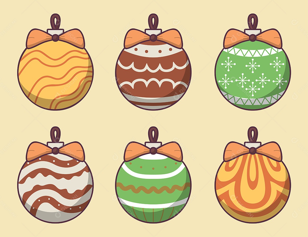 Conjunto de Enfeites de Páscoa Vetor EPS