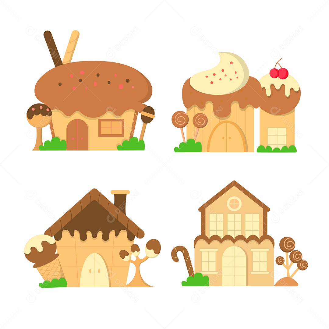 Conjunto de ícones de Construção de Lojas Vetor EPS