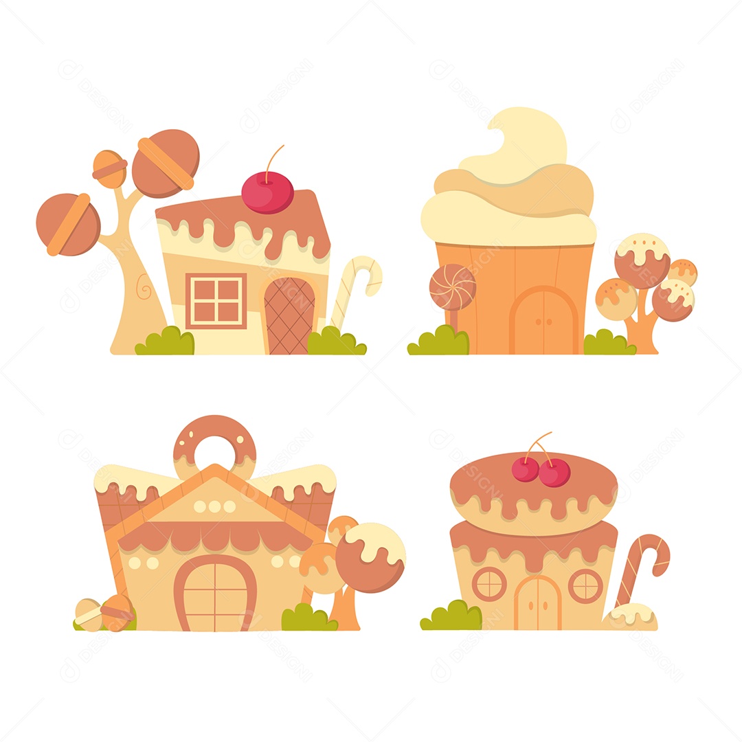 Conjunto de ícones de Construção de Lojas Vetor EPS