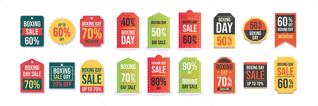 Coleção de Etiqueta de Preço Ilustração Vetor EPS