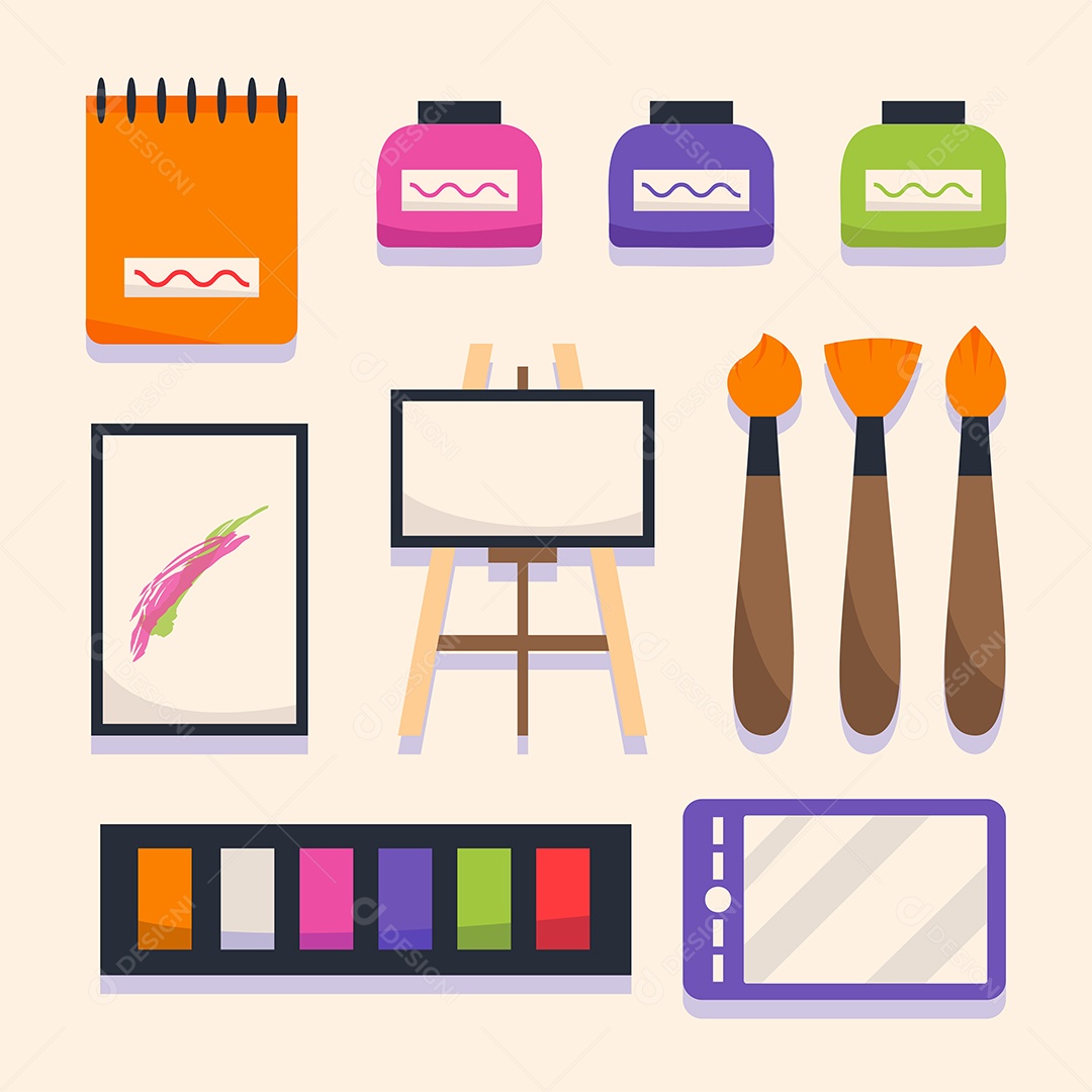 Elemento de Ferramentas de Pintura Vetor EPS