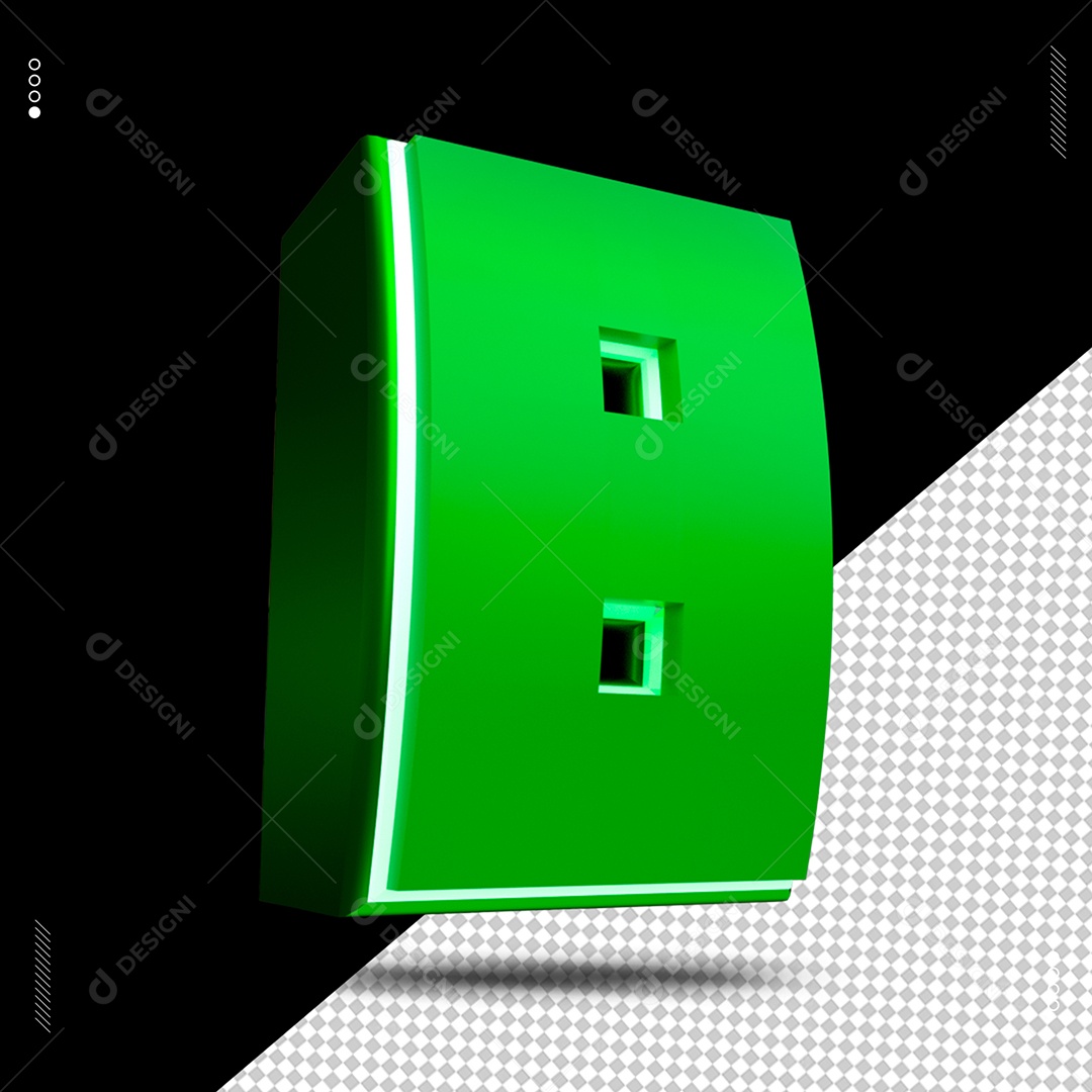 Efeito De Texto De Número 8 Verde PSD Editável