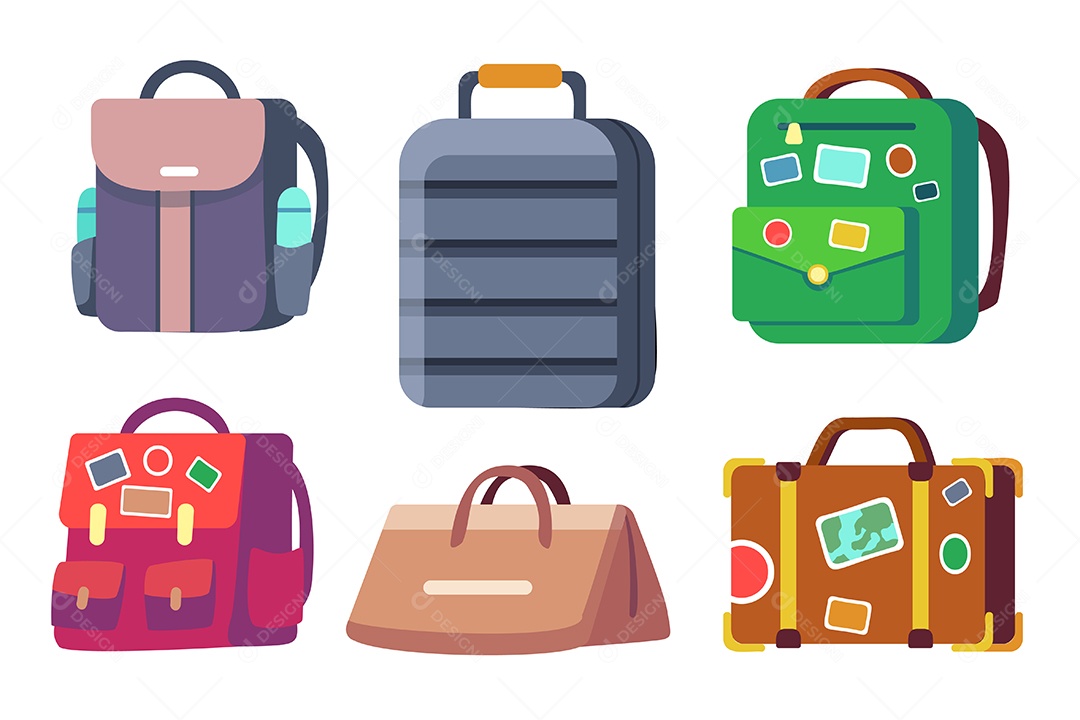 Malas de Viagem Ilustração Vetor EPS