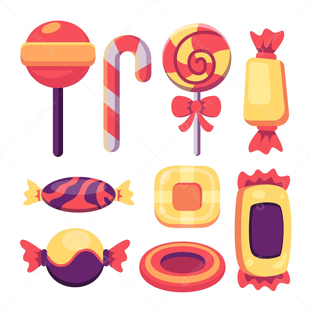 Conjunto de Doces Ilustração Vetor EPS