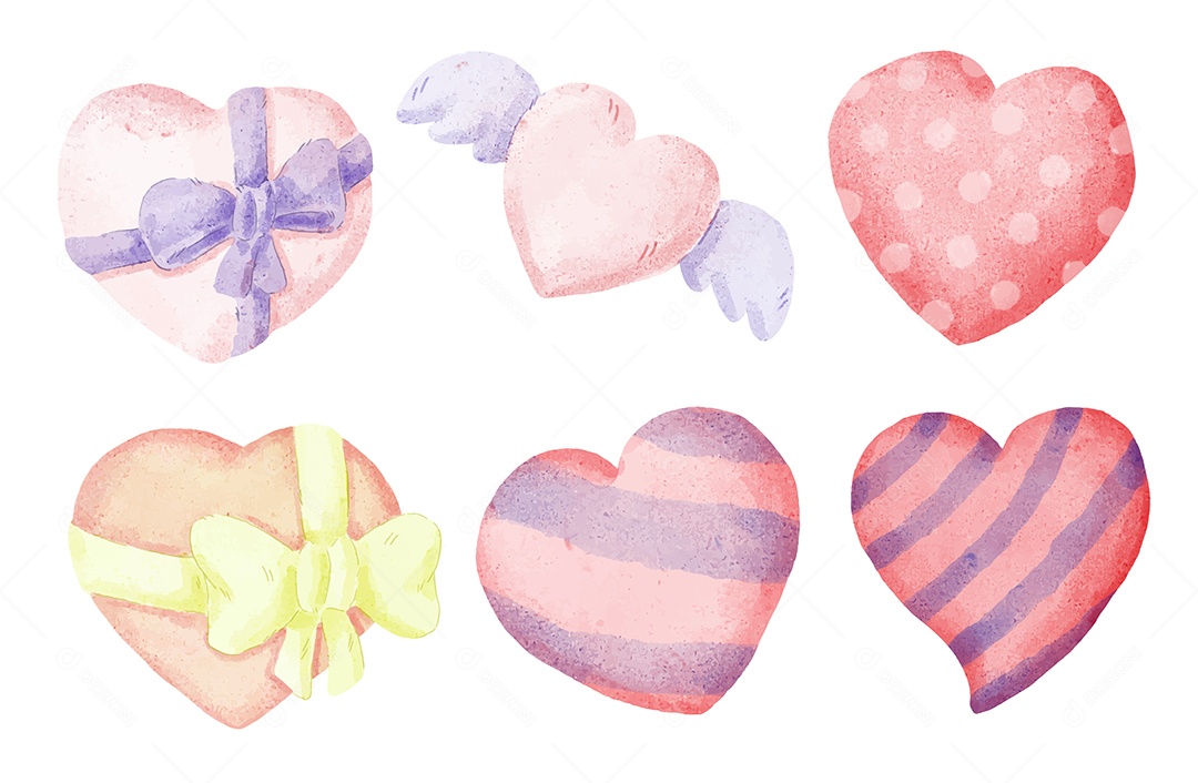 Elementos de Aquarela Ilustração Vetor EPS