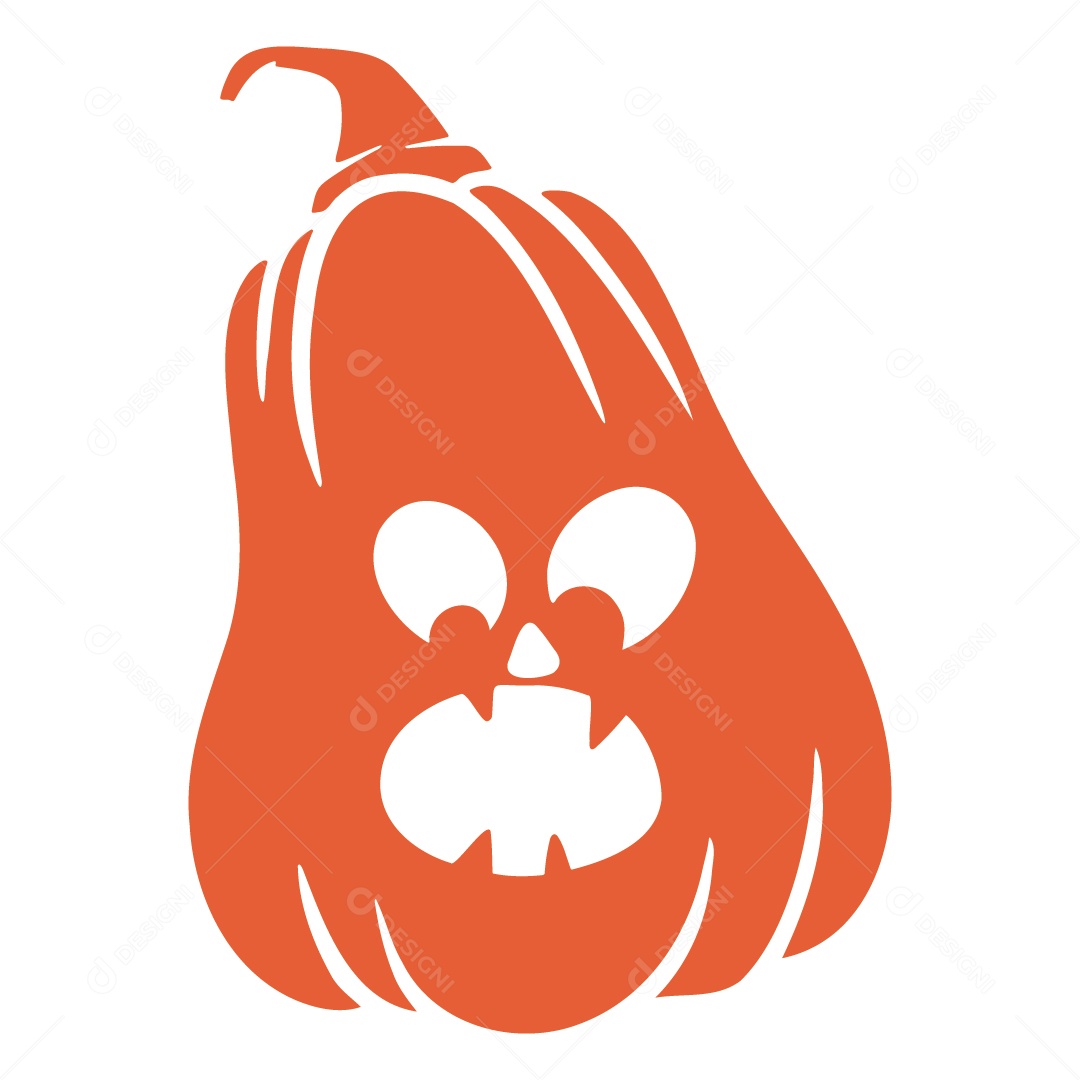 Abóbora de Halloween Assustadora Ilustração Vetor EPS
