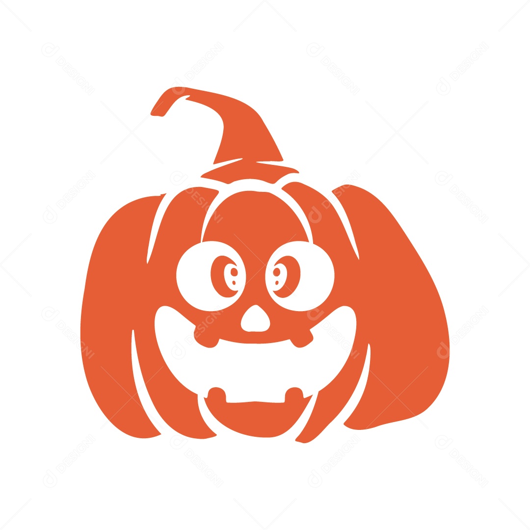 Abóbora de Halloween Assustadora Ilustração Vetor EPS