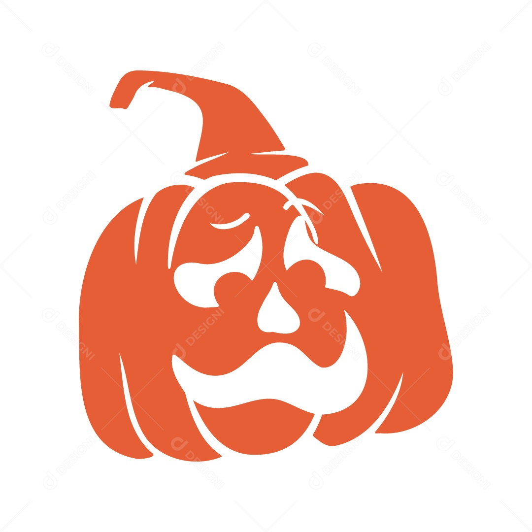 Abóbora de Halloween Assustadora Ilustração Vetor EPS