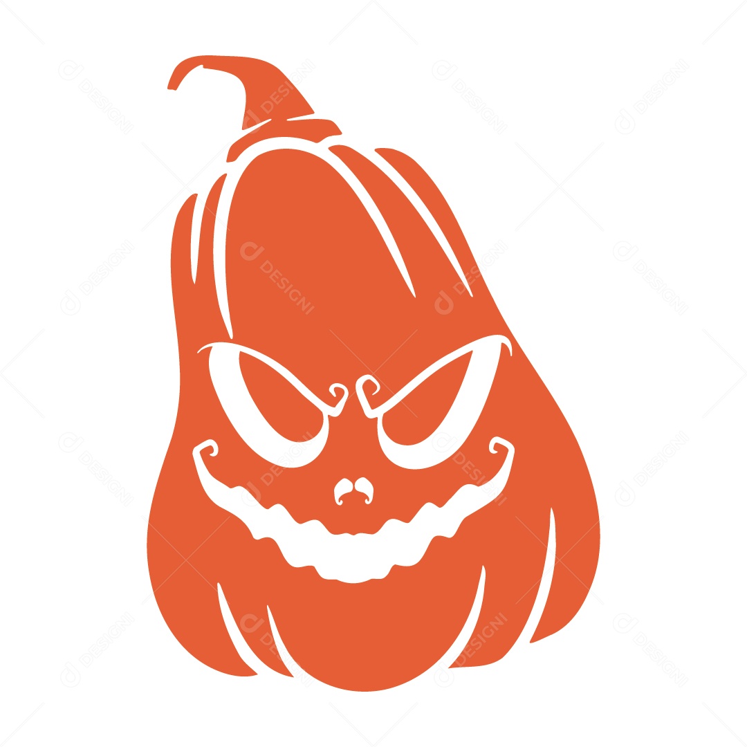 Abóbora de Halloween Assustadora Ilustração Vetor EPS