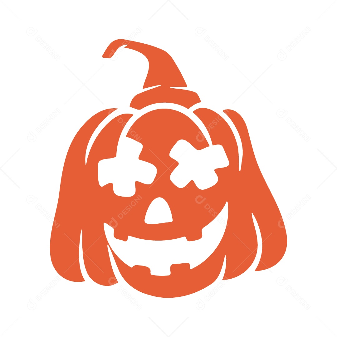 Abóbora de Halloween Assustadora Ilustração Vetor EPS