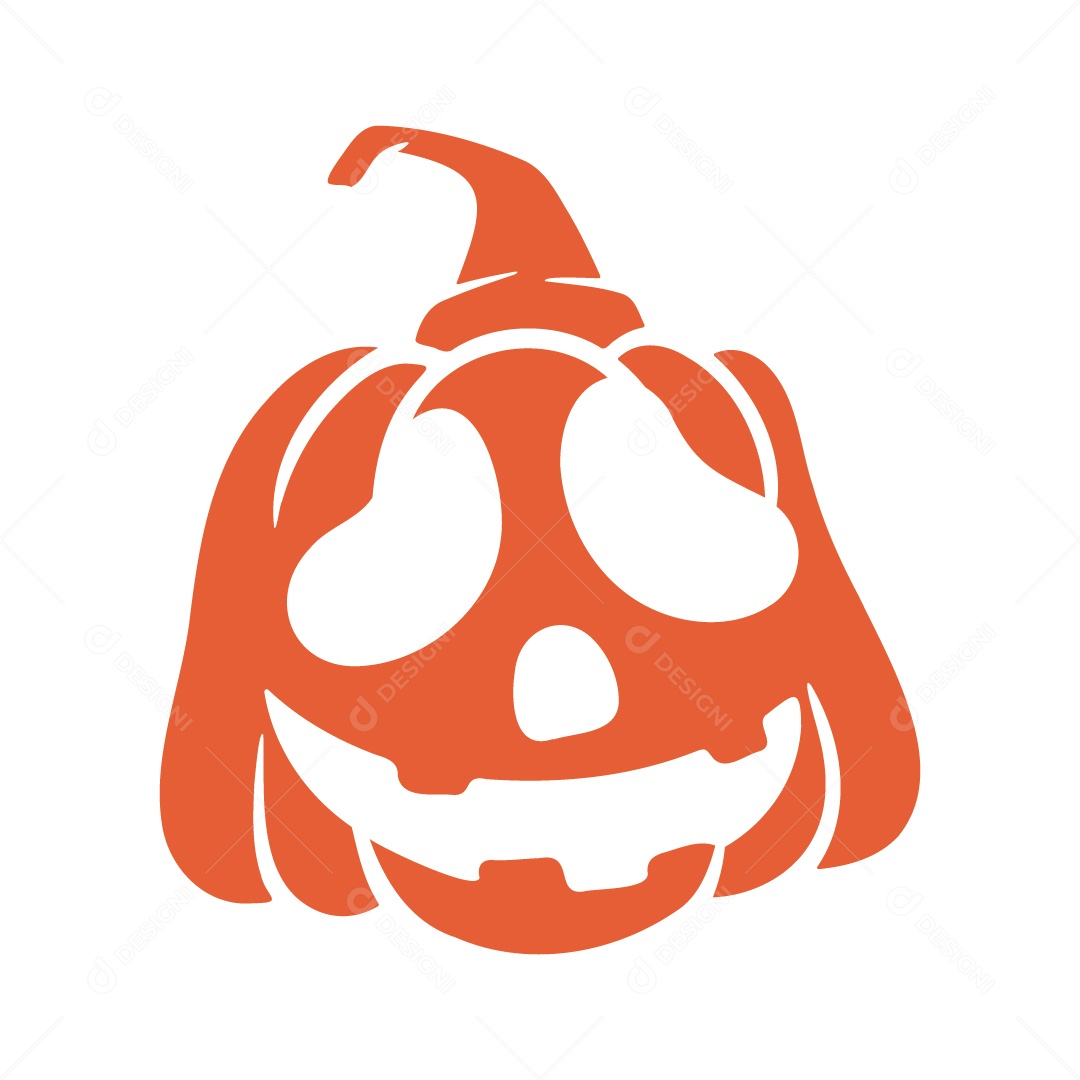 Abóbora de Halloween Assustadora Ilustração Vetor EPS