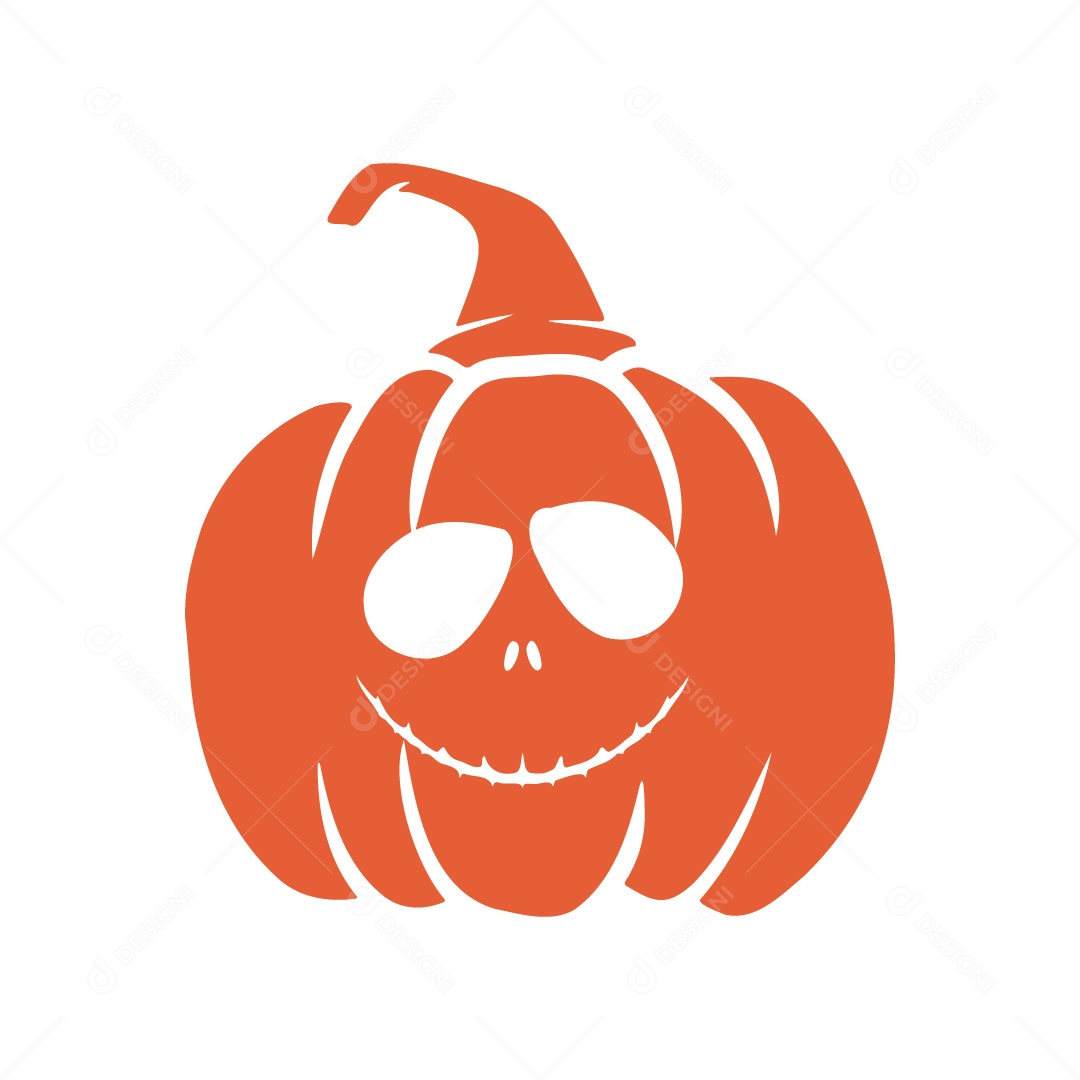 Abóbora de Halloween Assustadora Ilustração Vetor EPS