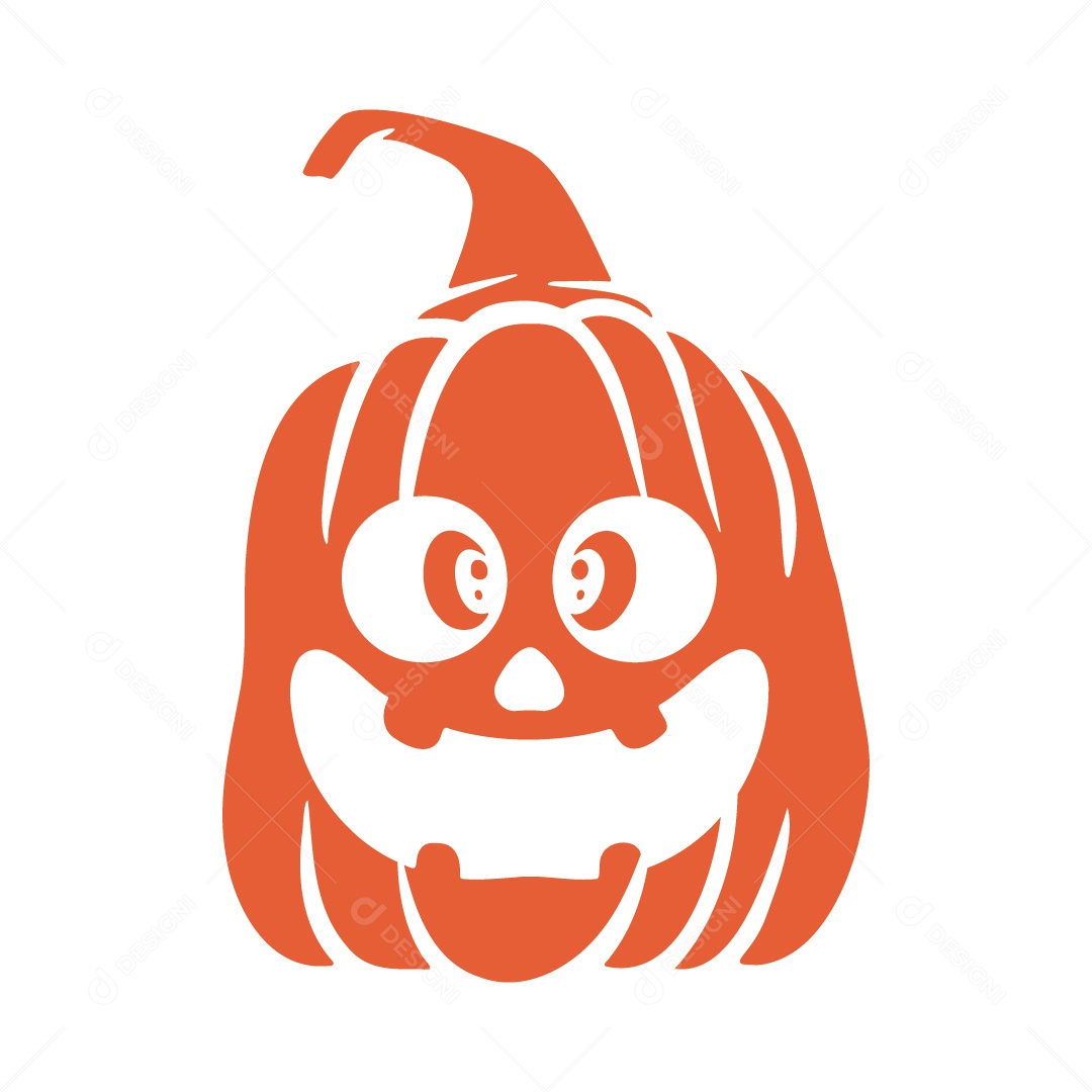 Abóbora de Halloween Assustadora Ilustração Vetor EPS