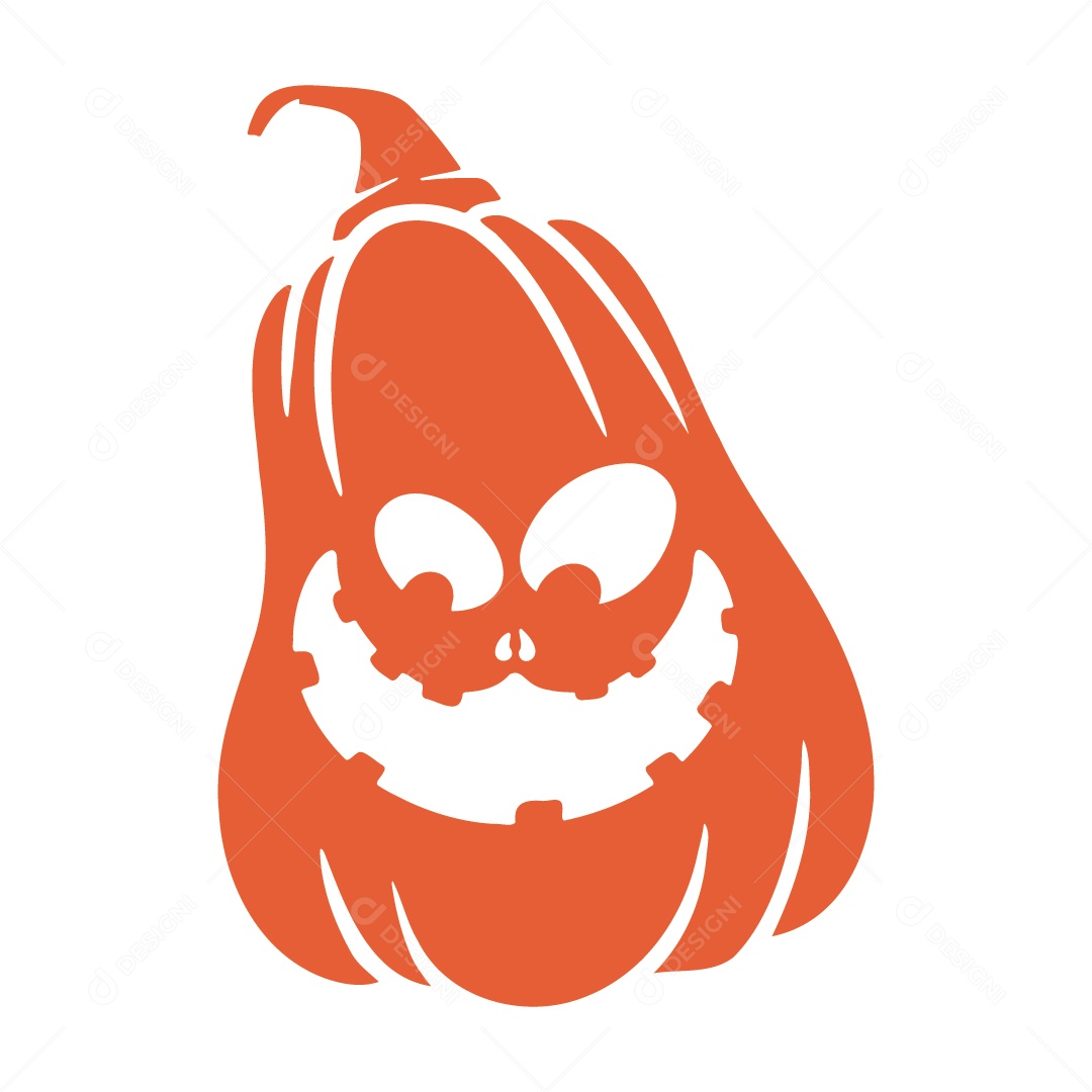 Abóbora de Halloween Assustadora Ilustração Vetor EPS