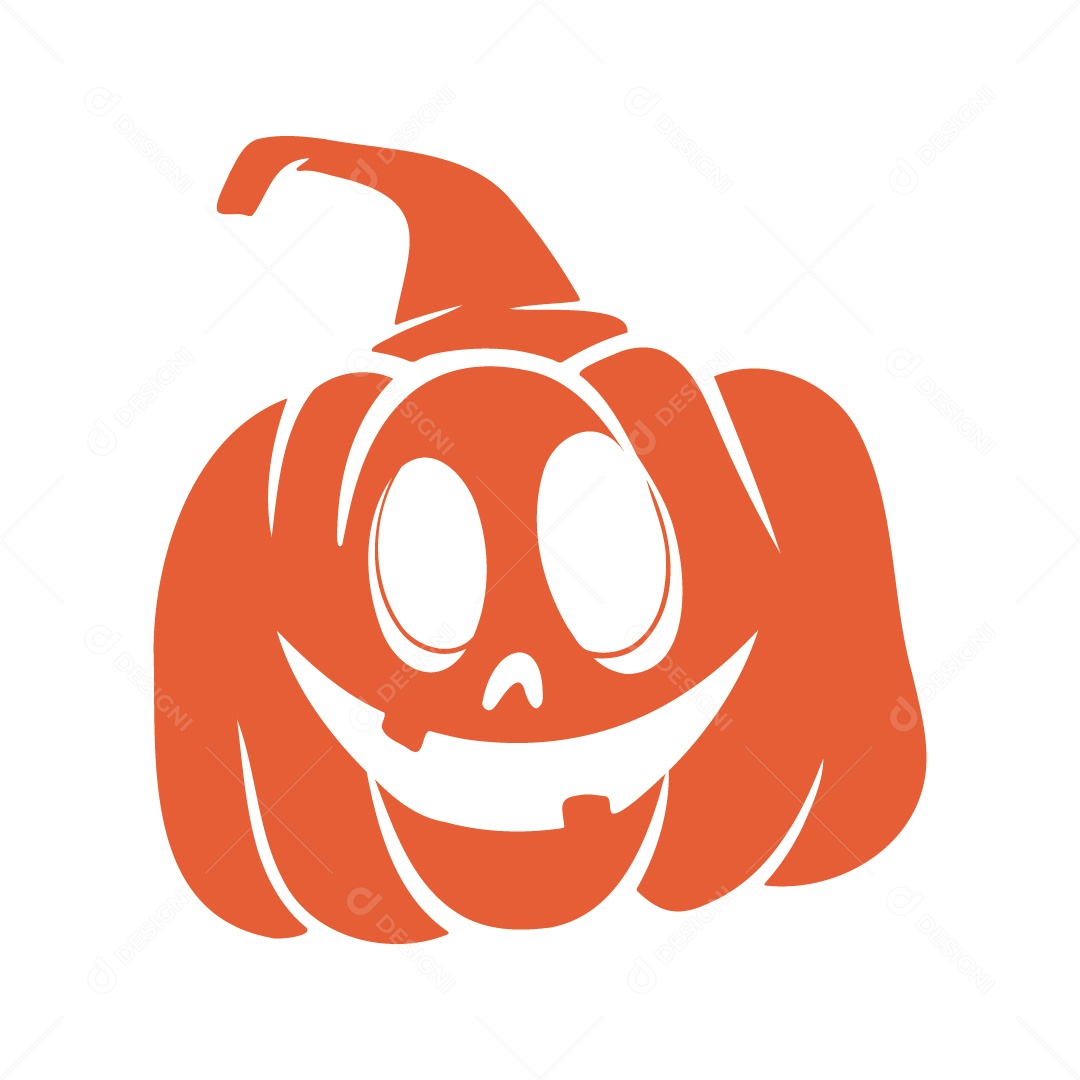 Abóbora de Halloween Feliz Ilustração Vetor EPS