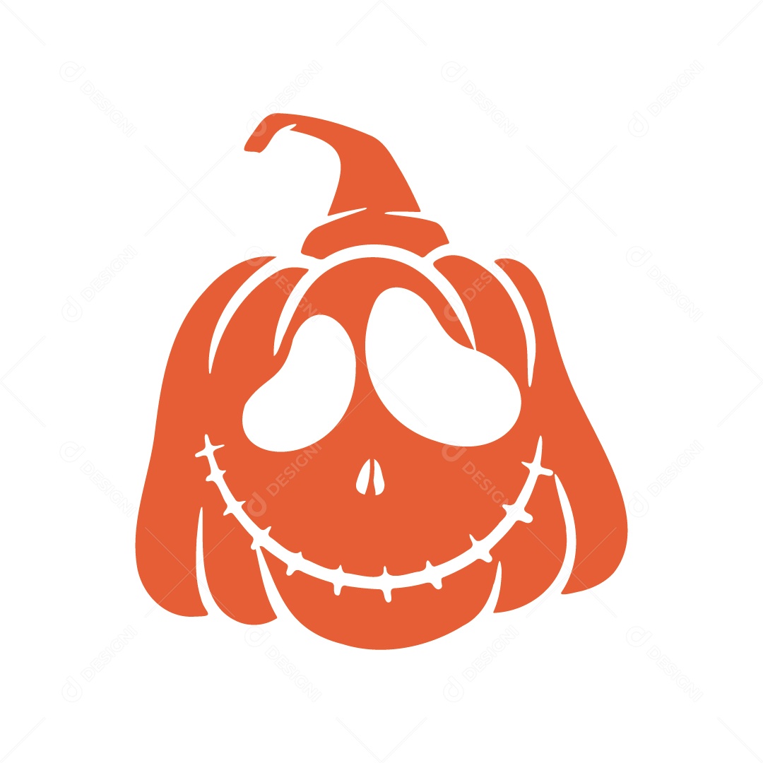 Abóbora Alegre Ilustração de Halloween Vetor EPS