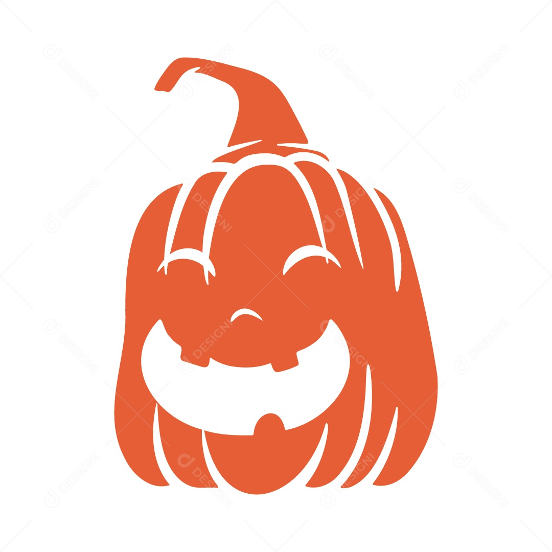 Abóbora Feliz Ilustração de Halloween Vetor EPS