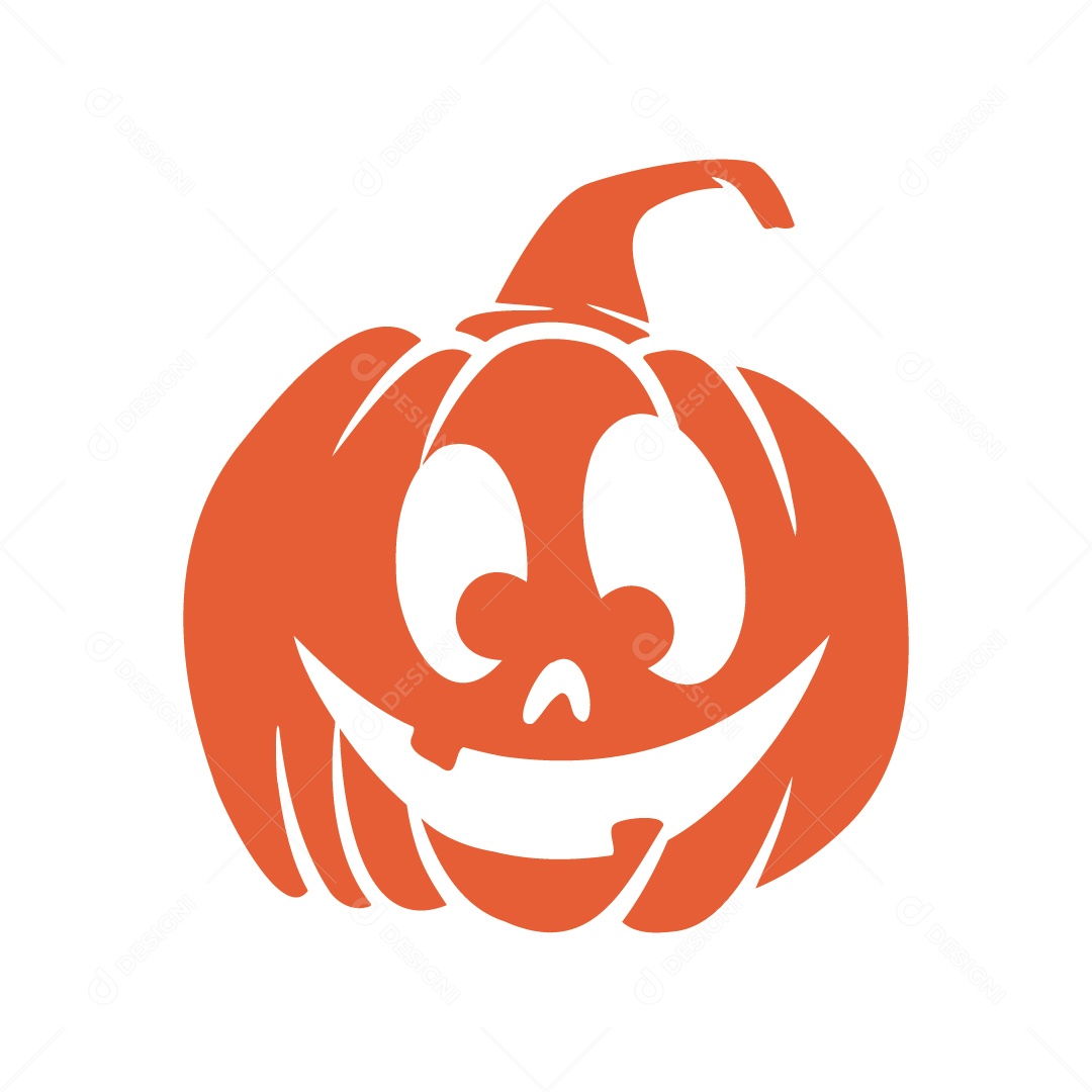 Abóbora Alegre Ilustração de Halloween Vetor EPS