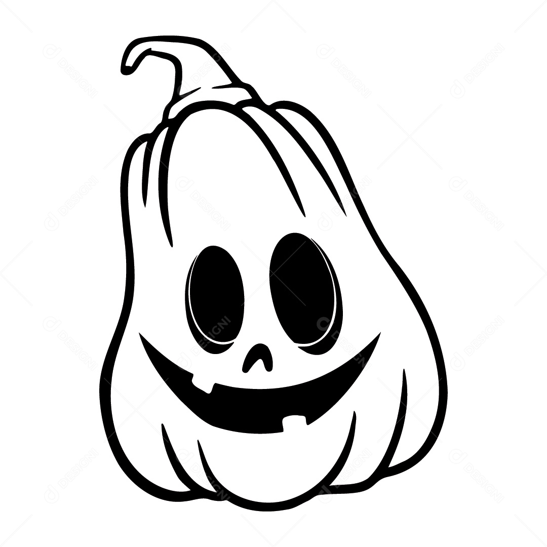 Abóbora Boba de Halloween Ilustração Vetor EPS