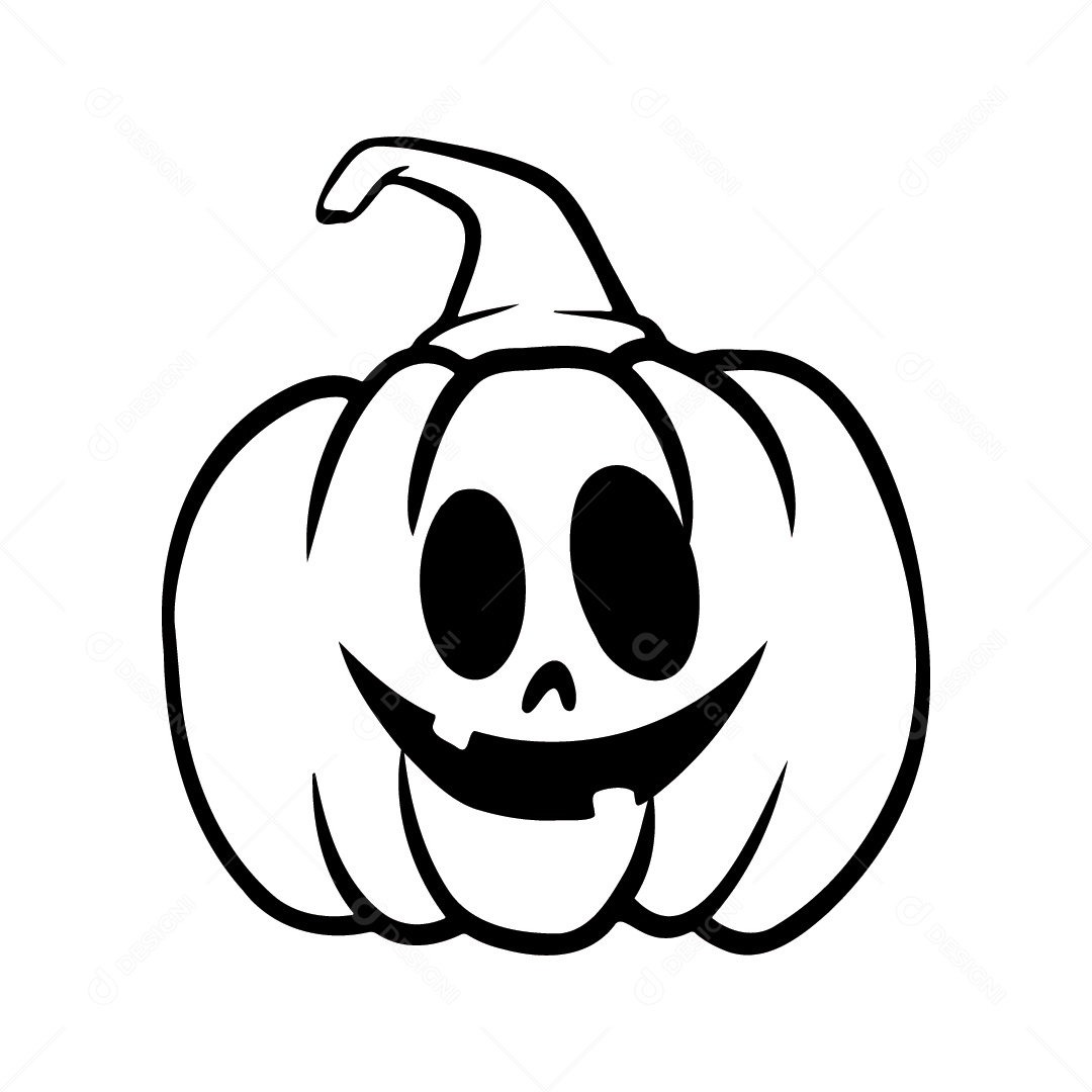 Abóbora Boba de Halloween Ilustração Vetor EPS