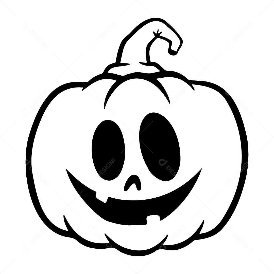 Abóbora Assustadora de Halloween Ilustração Vetor EPS