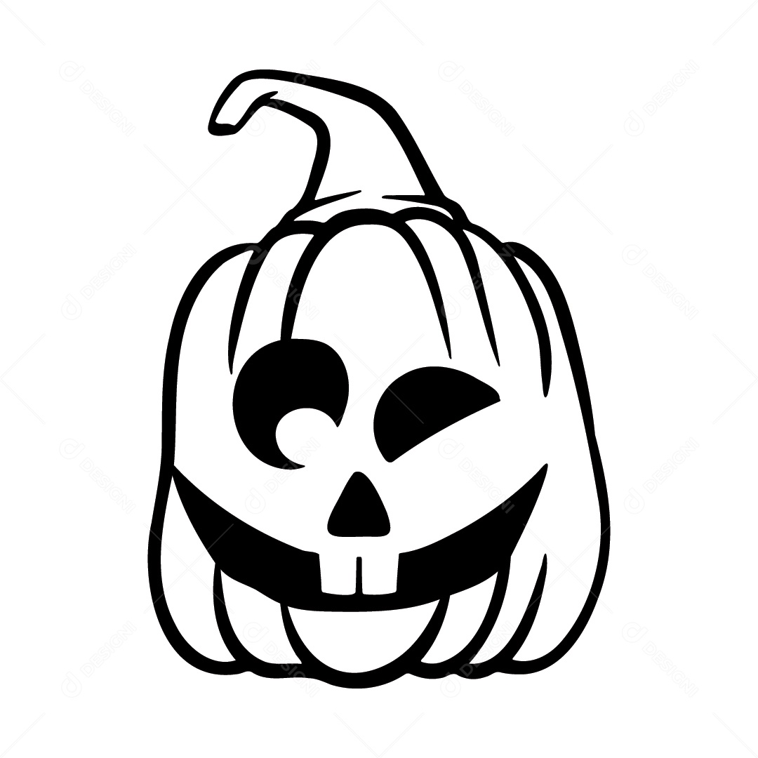 Abóbora de Halloween Fundo Branco Ilustração Vetor EPS
