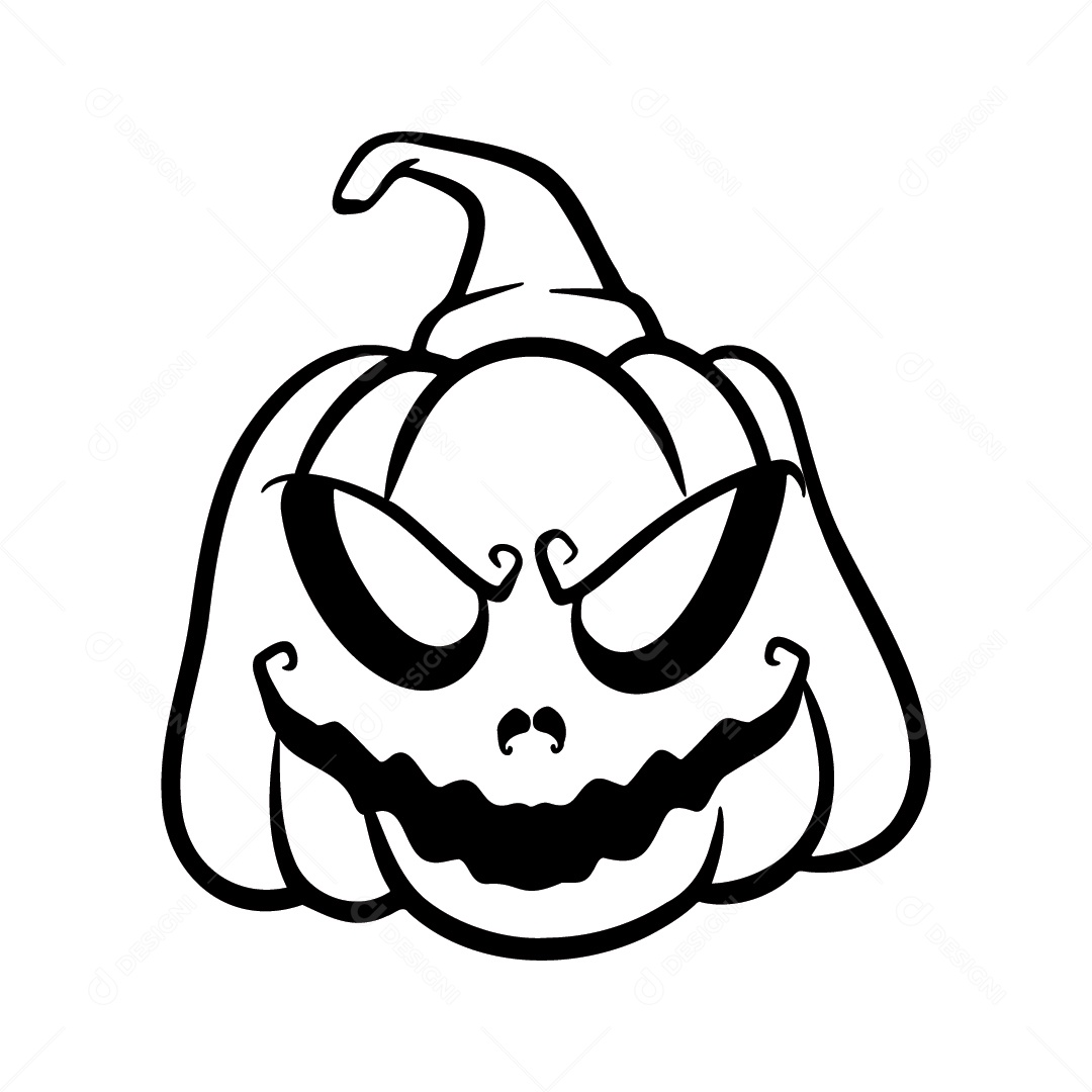 Abóbora de Halloween Fundo Branco Ilustração Vetor EPS