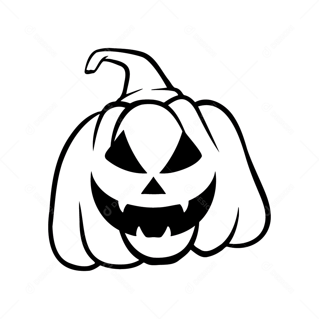 Abóbora Sorrindo de Halloween Ilustração Vetor EPS