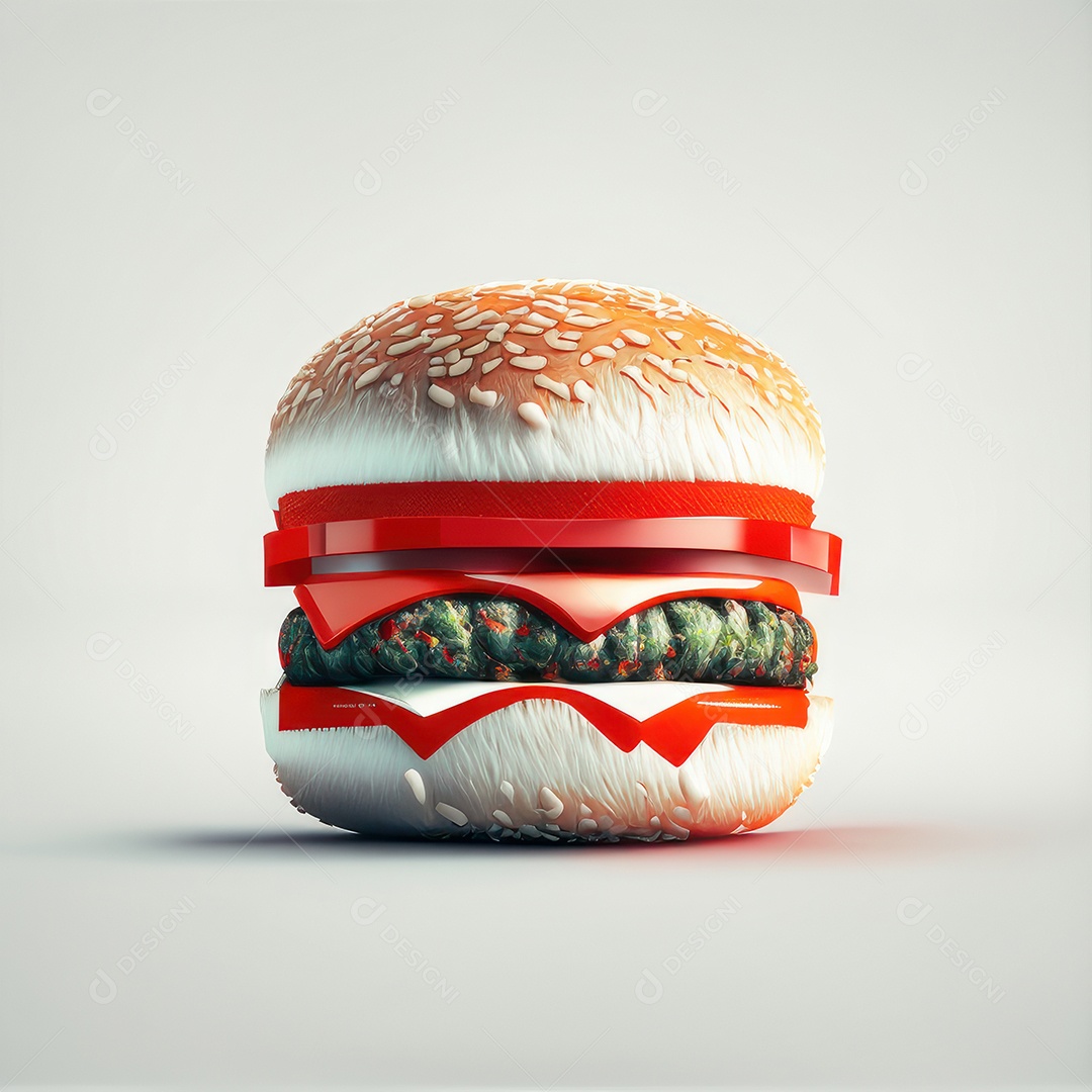 Imagem realista de hambúrguer.